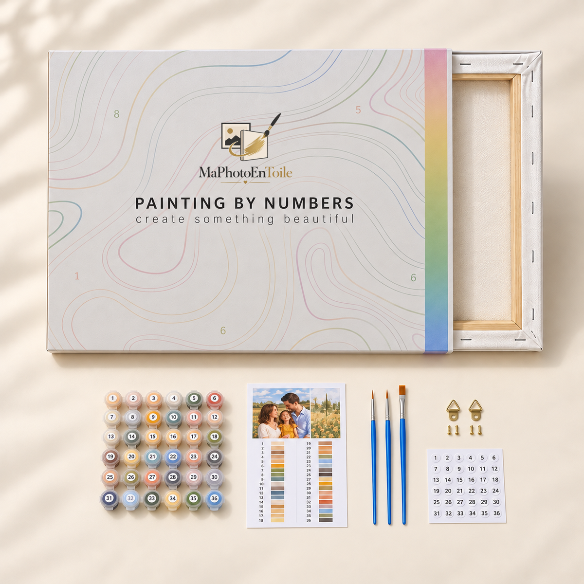 Transformez vos souvenirs en œuvres à créer  - Kit peinture par numéro personnalisé